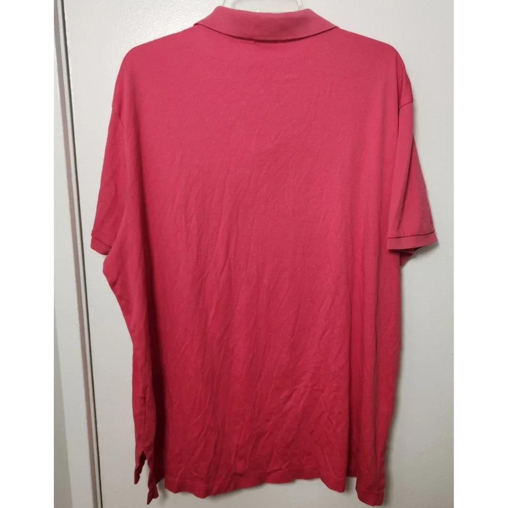 Polo Ralph Lauren Red Pima Soft Touch Polo Shirt Embroidered Flesh Pony‎ XXL